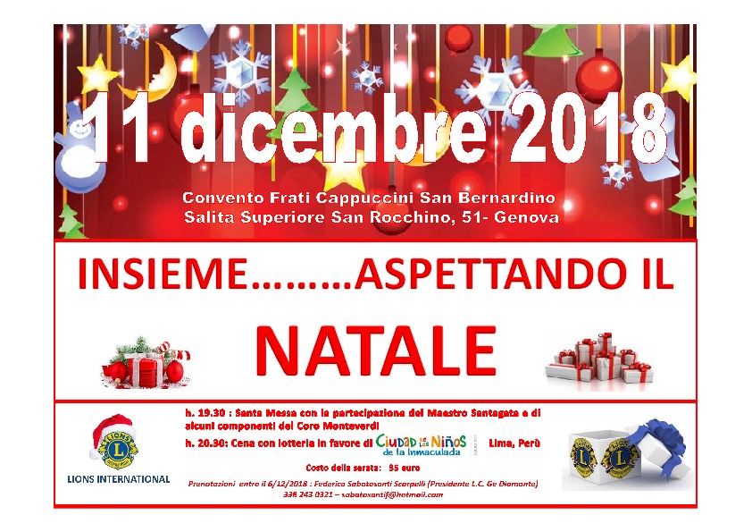 Insieme...aspettando il Natale Lions International 11 12 2018